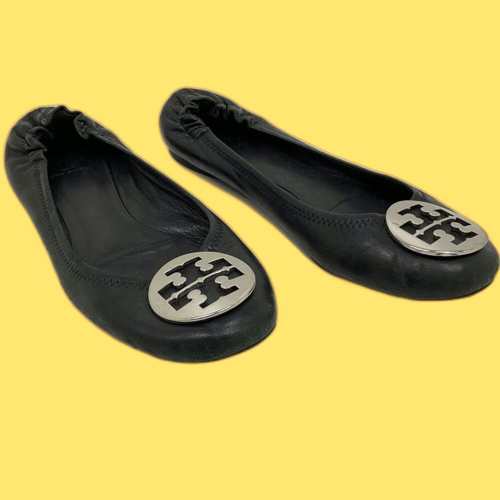 Tory Burch Black Leather Flats - Size 7